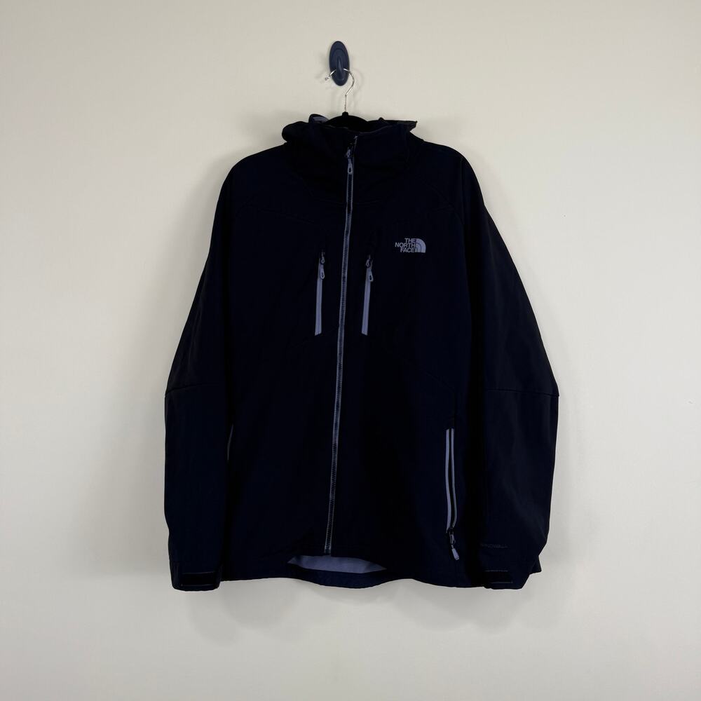 THE NORTH FACE Men's Black Gray Winter Snow Full Zipper Parka Jacket Black Large